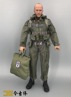 威龙DML 1/6兵人模型现代美军空军飞行员军绿连体衣+作战胸挂组件