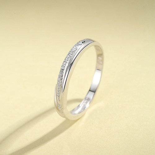 925纯银戒指女闭口单身食指