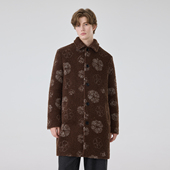 中长款 复古呢大衣外套 宽松翻领中式 羊毛呢子大衣男士 冬季