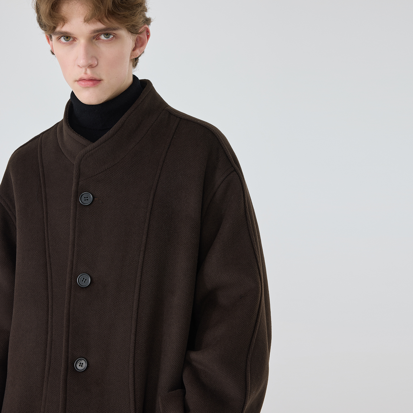 男士冬季复古羊毛呢子大衣