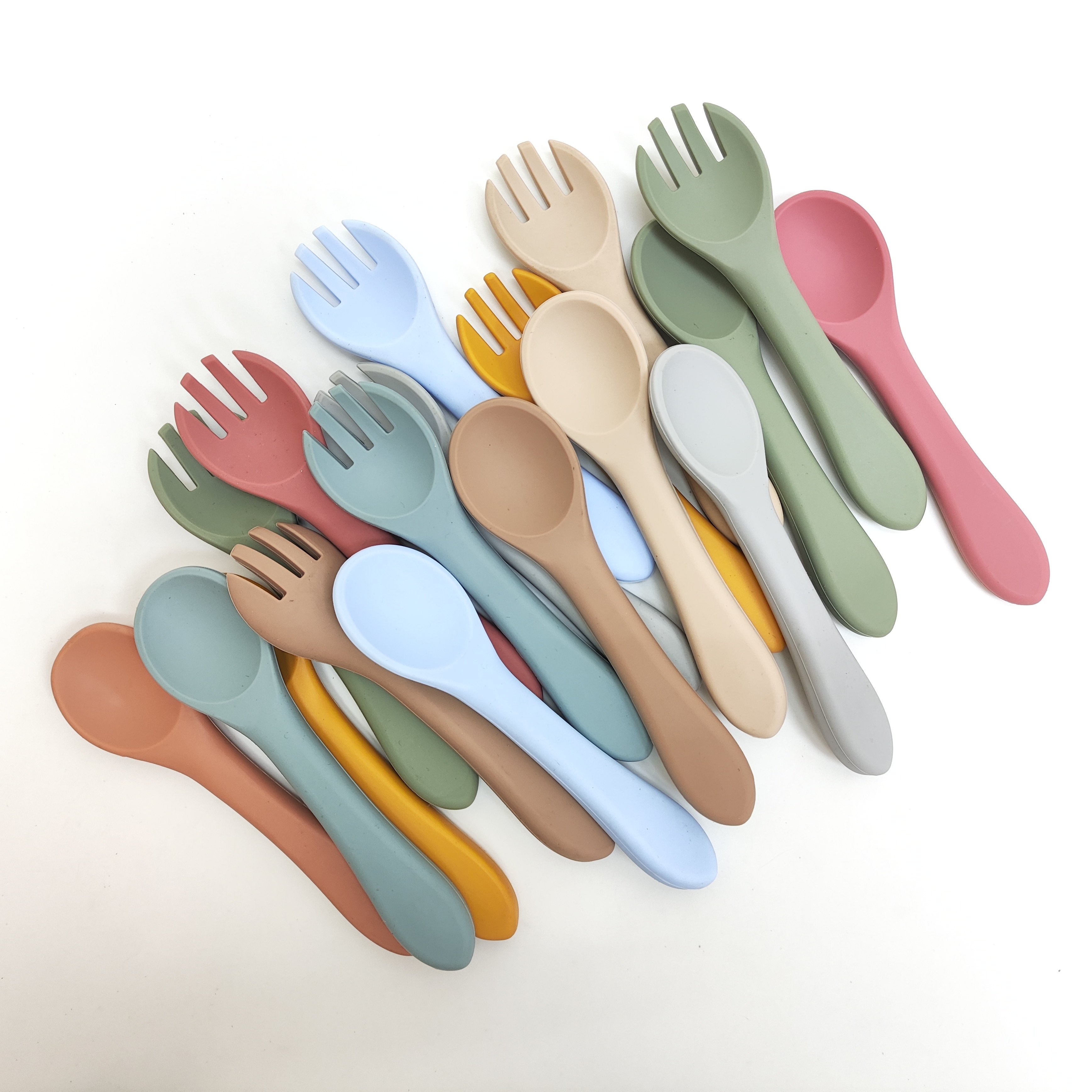 食品级辅食勺自主进食勺子叉子婴儿硅胶软勺宝宝学吃饭训练勺叉子,婴童用品,儿童餐具,淘宝优惠券,粉丝福利购,淘宝优惠卷