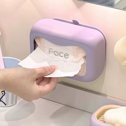 硅胶吸盘纸巾盒浴室卫生间洗脸巾收纳盒客厅桌面创意抽纸盒车载用