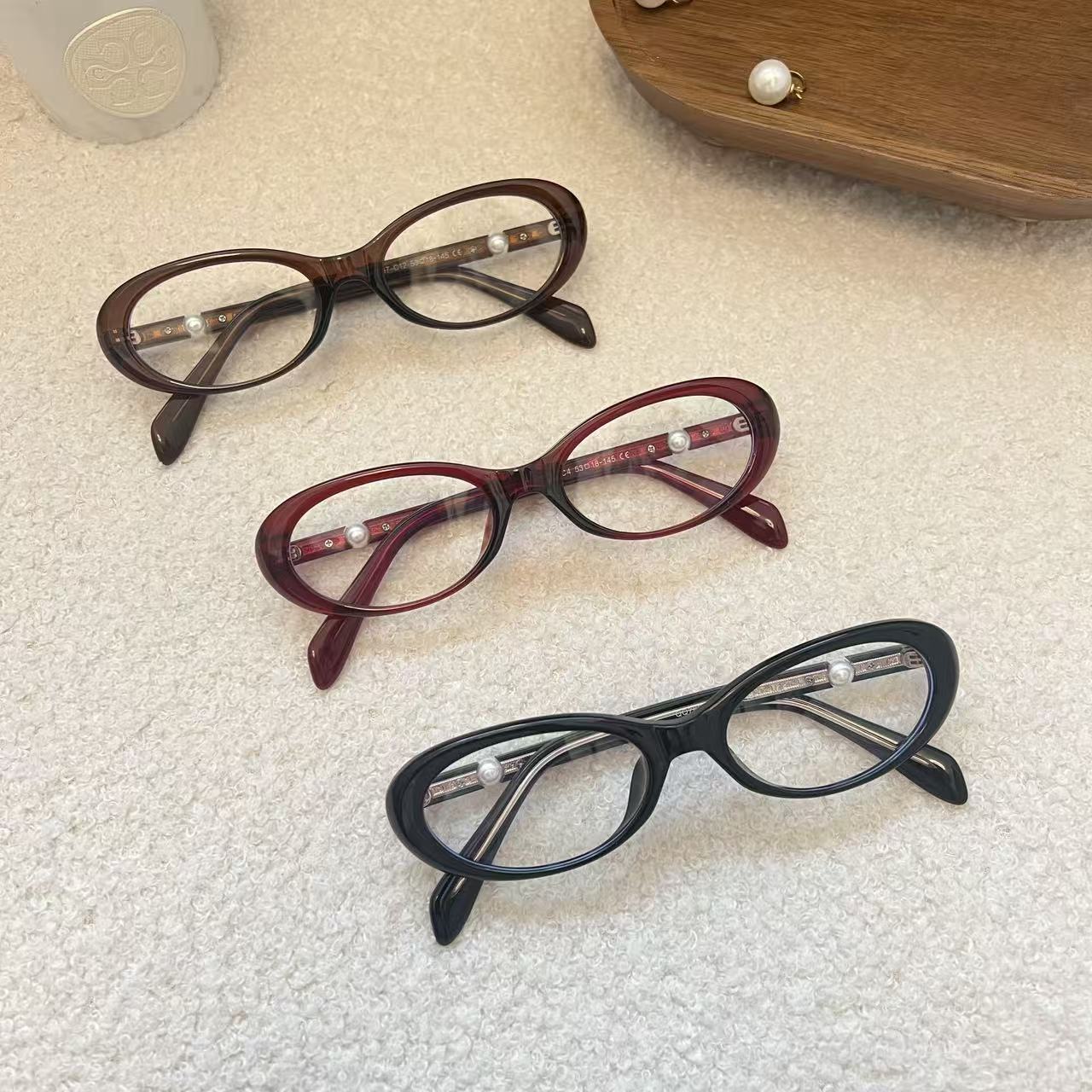 海的潮TR90书呆子眼镜框小框