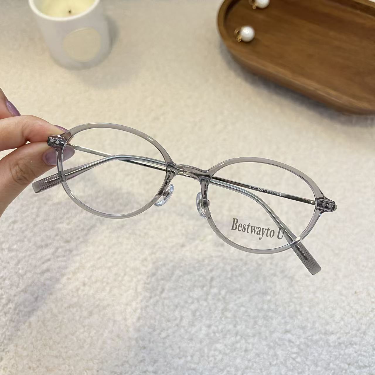 海的潮露思同款书呆子眼镜