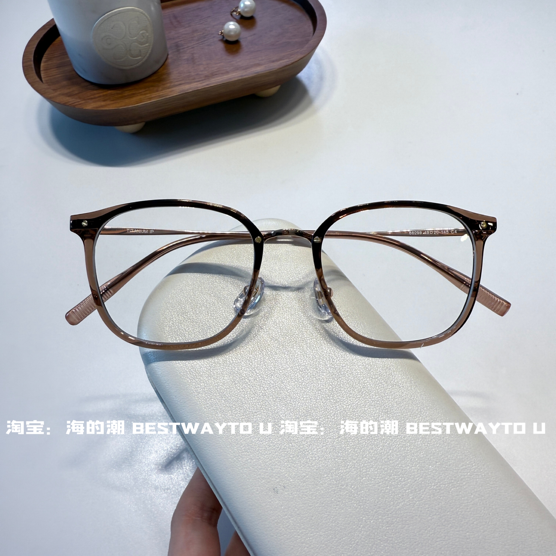 海的潮6018平价纯钛TR方框镜框