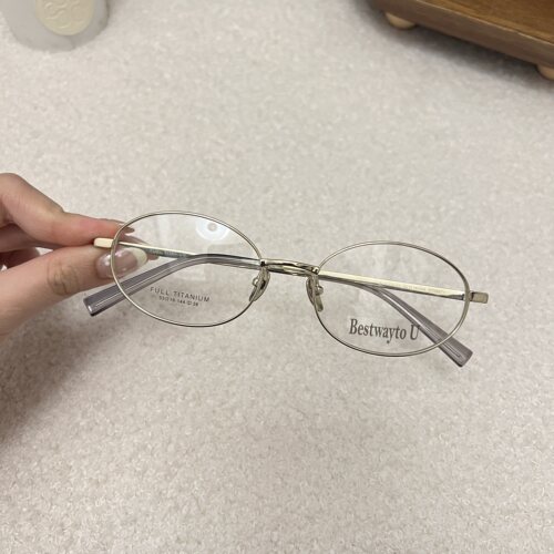 纯钛高品质细边椭圆眼镜框