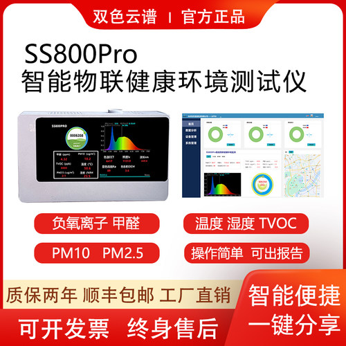 负氧离子甲醛PM2.5色温照度显指