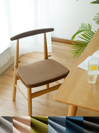 牛角椅坐垫家用餐桌椅垫四季通用薄款实木塑料靠背椅子垫子防滑