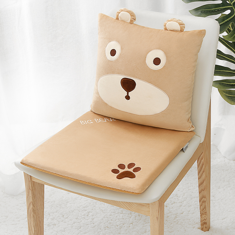 一体式可拆卸连体坐垫抱枕