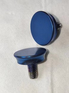 新品钛合金烤蓝撑头木弓圆头弹弓弓头