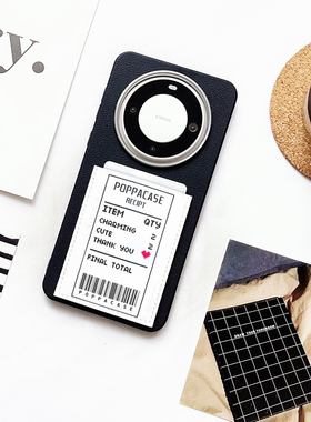 H003小票个性简约插卡套轻薄便携mate70pro手机壳带卡包P60pro背贴Pura70pro软皮质隔层P70/P50防摔mate60pro