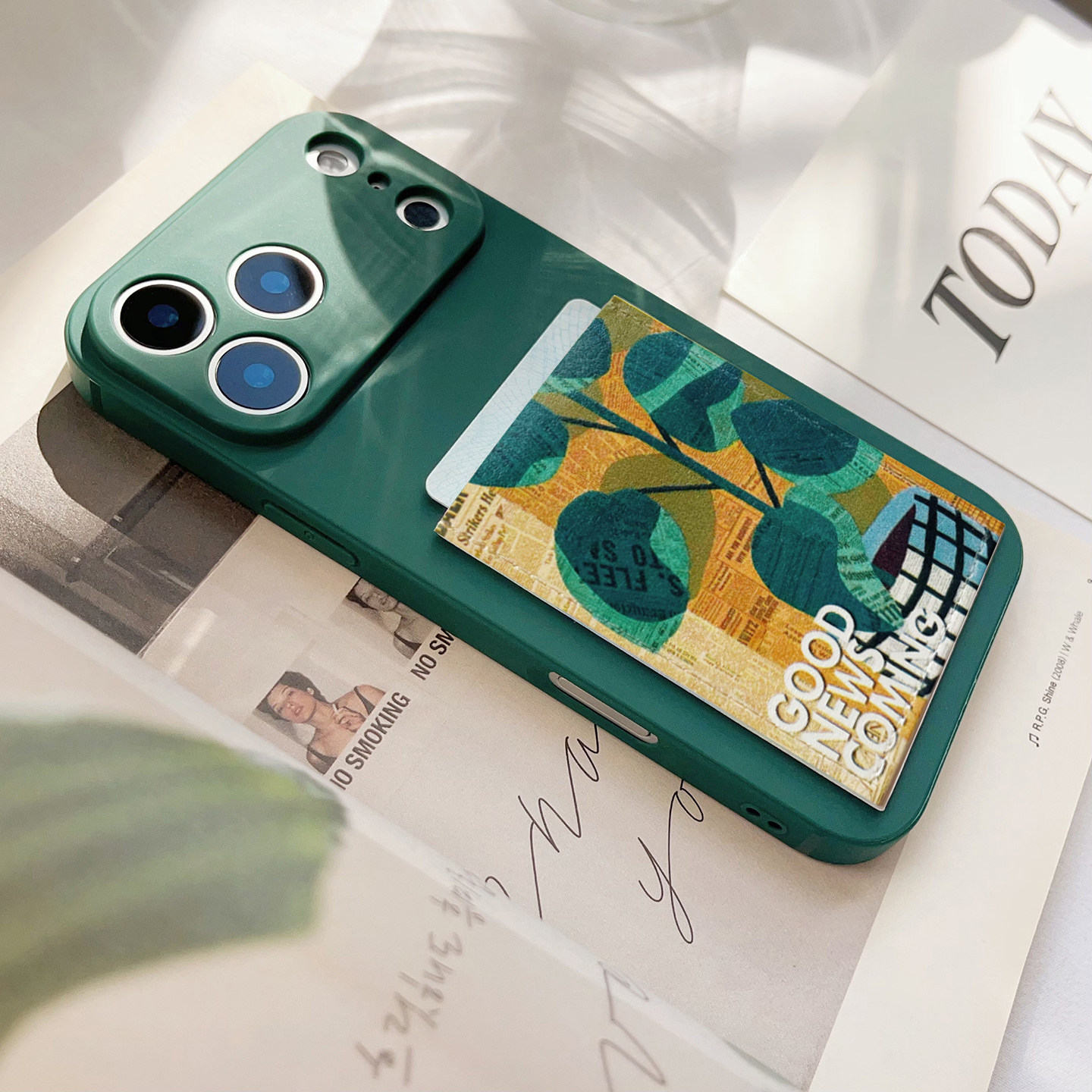 文艺树叶旅游带卡包手机壳收纳证件苹果17promax精孔16promax防摔iPhone17pro独立皮质装卡套14/15交通卡贴17