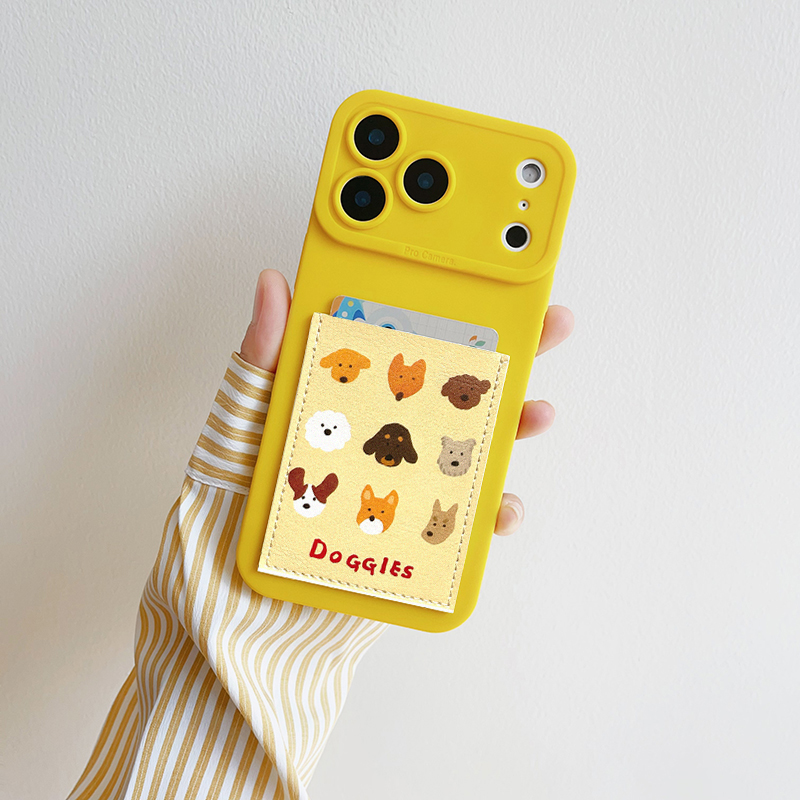 狗狗可爱合集 插卡手机壳带卡包苹果17promax装卡套iphone16promax交通卡槽17pro身份证16pro精孔17/15/14/13