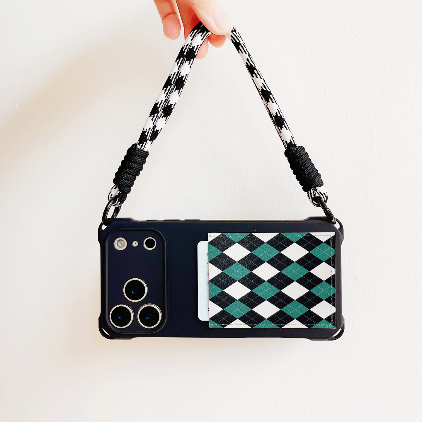 格致文艺装卡手机壳带卡包苹果17promax独立皮质卡套iPhone16promax交通卡贴15/14/13挂绳防摔17pro旅游15pro