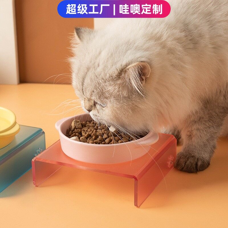 哇噢定制韩国Bridge同款平猫狗碗/慢食碗