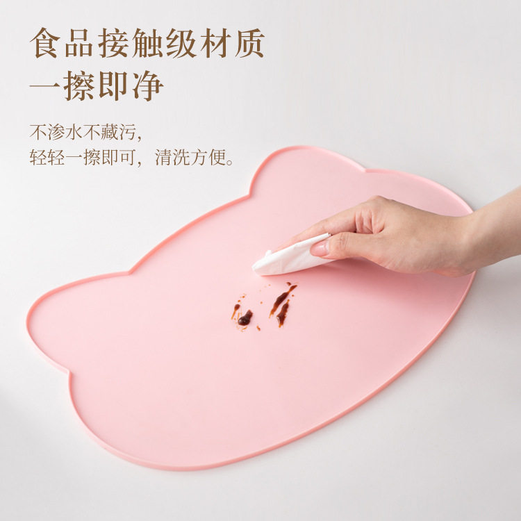 硅胶儿童餐垫食品级防油餐桌隔热垫防水防滑猫咪宠物餐垫跨境贴标