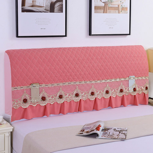 包布艺弹力夹棉实木靠垫床头罩