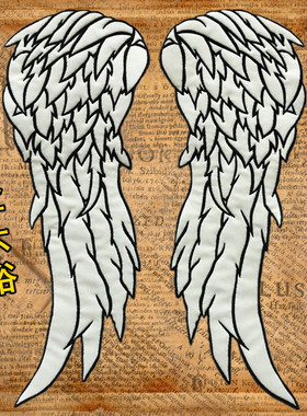 行尸走肉弩哥弩男Daryl翅膀双翅反光刺绣布贴徽标徽章