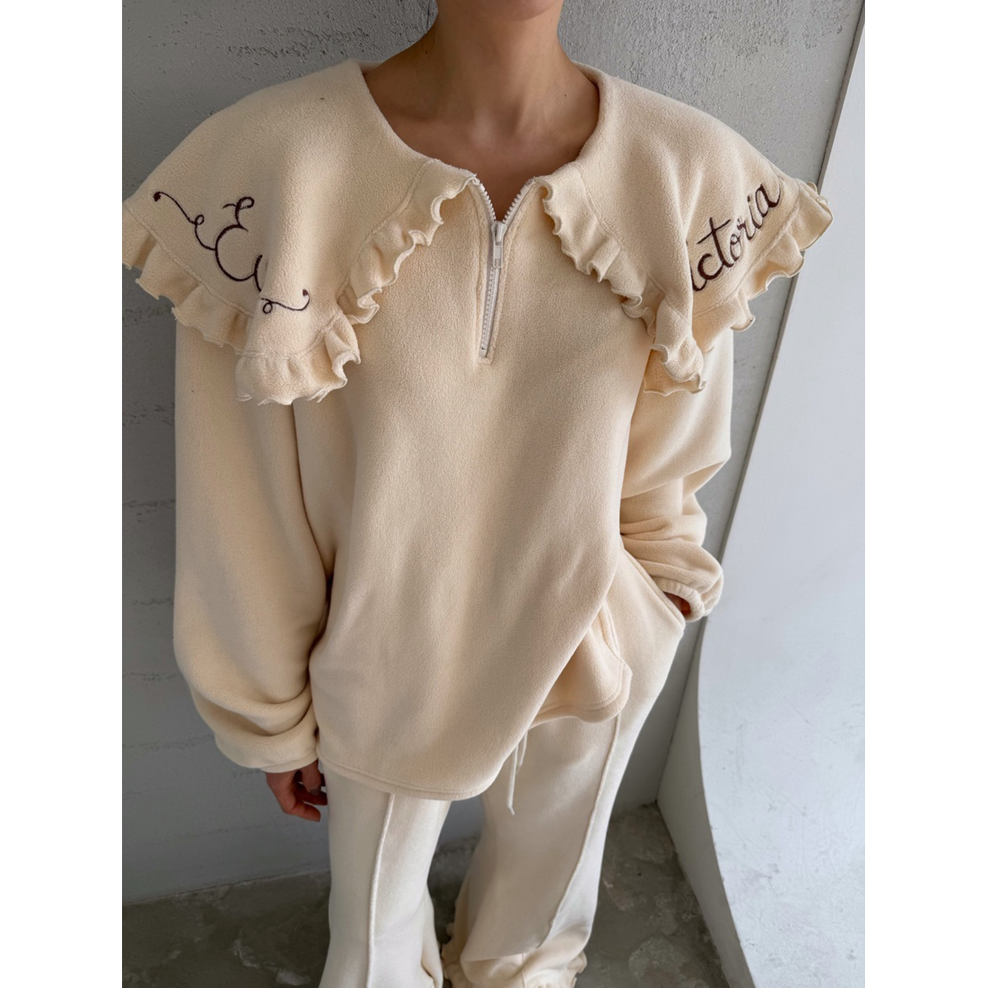 时尚宽松休闲拉链卫衣