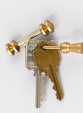 荒木之丘 WILD HILL 复古 美式 黄铜钥匙扣