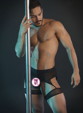 Candyman  囊袋 镂空 吊带式 性感 男士 丁字裤-99403