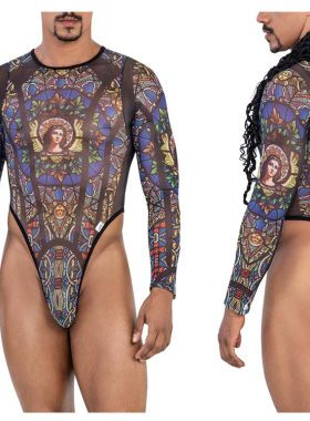 Candyman新款U凸图案紧身性感男士长袖丁字裤-99814