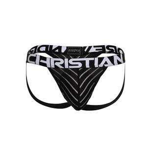 AndrewChristian新款囊袋条纹半透性感男士丁字裤-92620