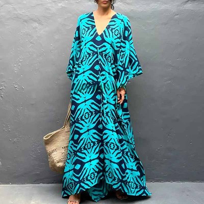 旅游连衣裙微胖遮手臂海边沙滩裙