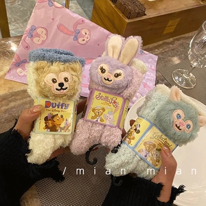 三丽鸥珊瑚绒棉袜子女冬季可爱加厚情侣毛茸茸袜子中筒袜保暖卡通