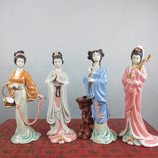 四大美人西施杨贵妃貂蝉王昭君仕女美女陶瓷摆件石湾公仔
