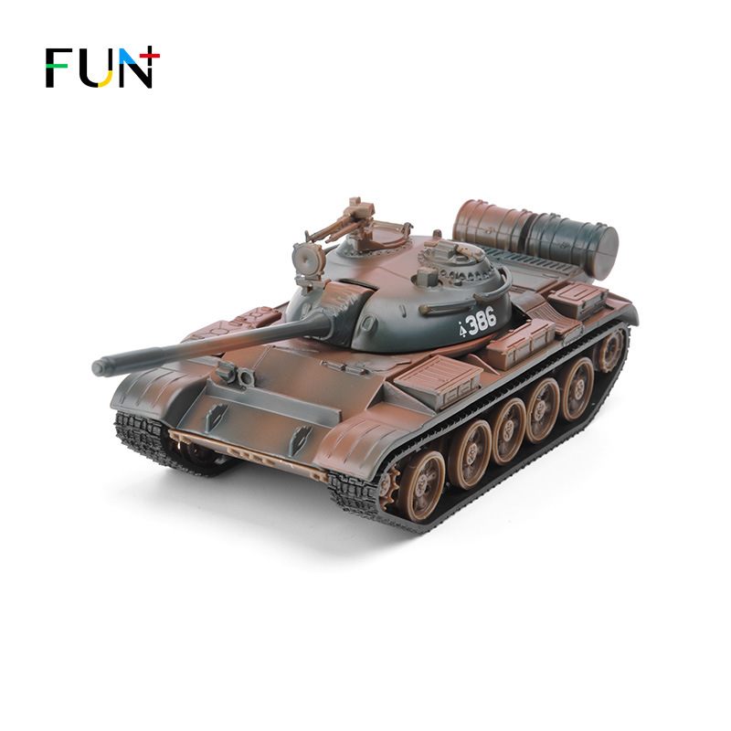 乐加 T55合金坦克模型摆件 1:43仿真金属59坦克玩具 男生军事礼物