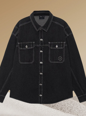 李宁正品夹克秋新款男子时尚潮流多口袋水洗牛仔休闲外套AJDR243