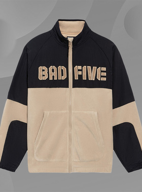 李宁正品新款反伍BADFIVE男子运动休闲加绒立领夹克外套AFDR707