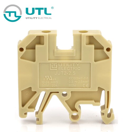 UTL尤提乐JUT2-2.54610163570组合型轨道式螺钉工业接线端子排
