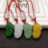 Стеклянный браслет из красной нити из белого нефрита, подвеска, ожерелье подходит для мужчин и женщин для влюбленных, аксессуар, стиль