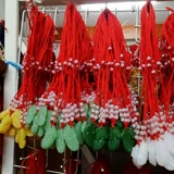 Стеклянный браслет из красной нити из белого нефрита, подвеска, ожерелье подходит для мужчин и женщин для влюбленных, аксессуар, стиль