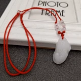 Стеклянный браслет из красной нити из белого нефрита, подвеска, ожерелье подходит для мужчин и женщин для влюбленных, аксессуар, стиль