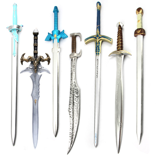 霜之哀伤黑剑阐释者海盗雷神源氏PU泡棉武器橡胶仿真刀剑儿童玩具