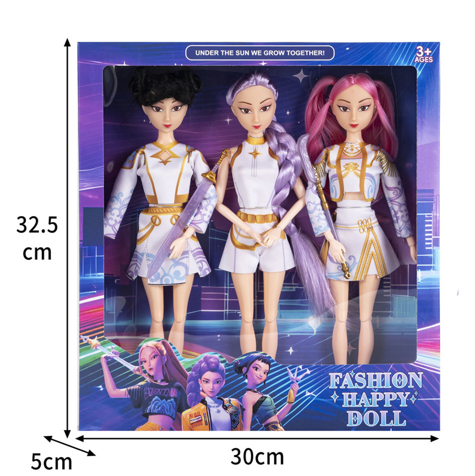 工厂11.5寸猎魔的女团搪胶公仔套装灯光音乐关节娃娃玩偶道具手办