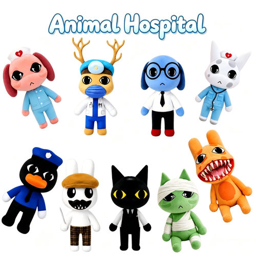 现货跨境新品Animal Hospital动物医院游戏周边娃娃毛绒玩偶公仔
