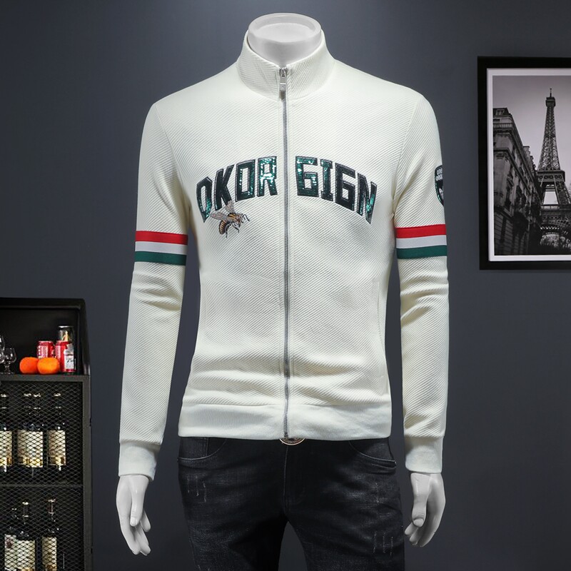 2025新款IUIUG欧货轻奢修身潮流休闲男士夹克D322-87783-P145，男装夹克，电商D320-1