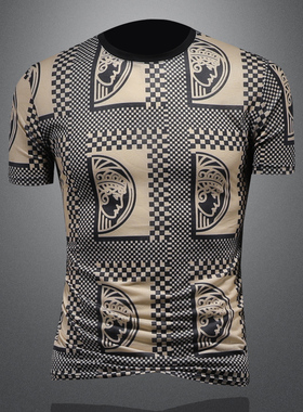 2025夏季欧货 IUIUG轻奢潮流刺绣丝光棉短袖t恤男 D320-88131-P75