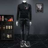 2023秋冬新款IUIUG精品斐勒棉半拉链卫衣打底衫D322-87244-P135，男装卫衣，电商D320-1
