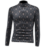 2025秋冬新款IUIUG轻奢潮流高领卫衣打底衫镂空D320-87887-P100，男装T恤，电商D322