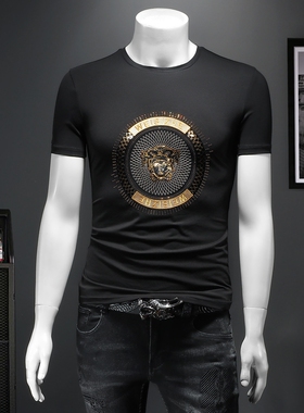 2026夏季IUIUG欧货时尚潮流丝光棉短袖t恤男D320-27774-实价-P75