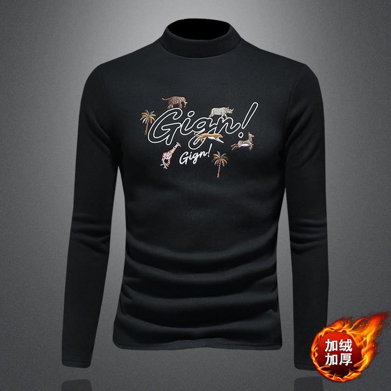 2025秋冬新款羊毛打底衫轻奢品质半高领D320-88356-P115，男装卫衣，电商D320-1