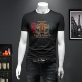 22198 2026夏季 P75 潮流丝光棉短袖 t恤男D320 新款 IUIUG欧货时尚