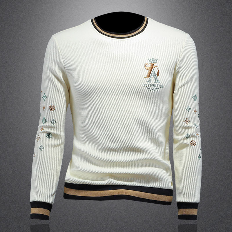 2023秋冬新款IUIUG精品斐勒棉休闲卫衣打底衫D322-87248-P125，男装卫衣，电商D320-1