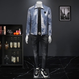 2025秋冬新款IUIUG轻奢潮流男士休闲夹克假模D322-88243-P145，男装夹克，电商D320-1