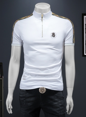 2025夏季欧货 IUIUG轻奢潮流刺绣丝光棉短袖t恤男 D320-88084-P80